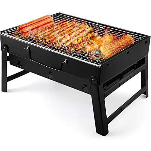 Charcoal Grill Barbecue Portable BBQ Stainless Steel Folding Tabletop Cooking 